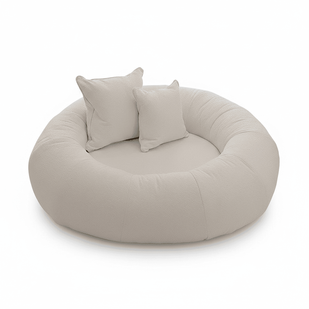 Snuggle Cream Boucle Round Nest Sofa Sofa 