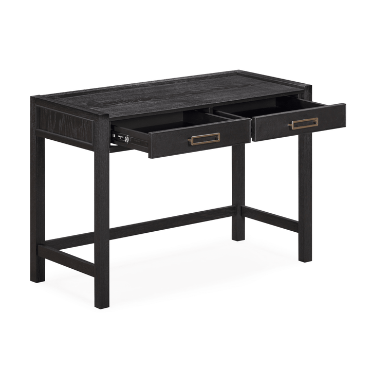 Soho Black Oak Veneer 2 Drawer Dressing Table Furniture 