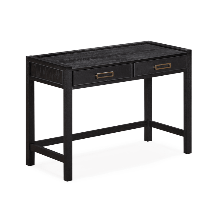 Soho Black Oak Veneer 2 Drawer Dressing Table Furniture 