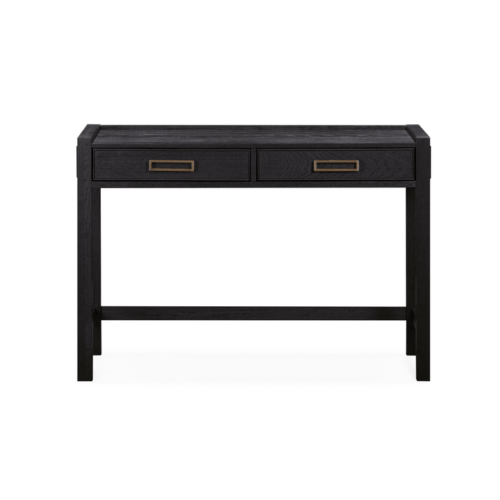 Soho Black Oak Veneer 2 Drawer Dressing Table Furniture 