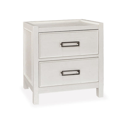 Soho Cream Oak Veneer 2 Drawer Bedside Table Furniture 