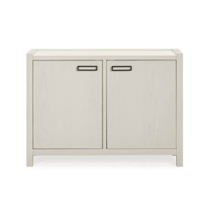 Soho White Oak Veneer 2 Door Sideboard Furniture 