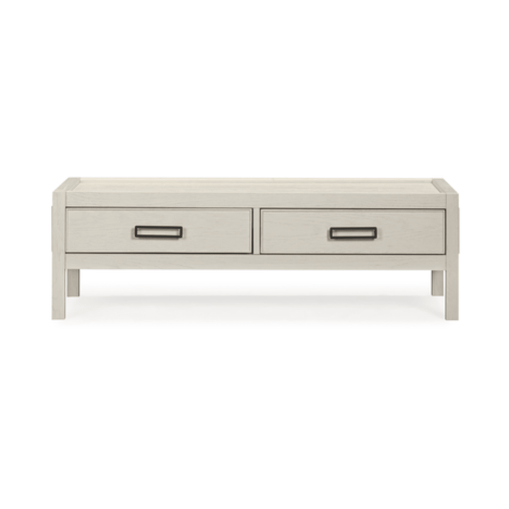 Soho White Oak Veneer 2 Drawer Coffee Table Furniture 