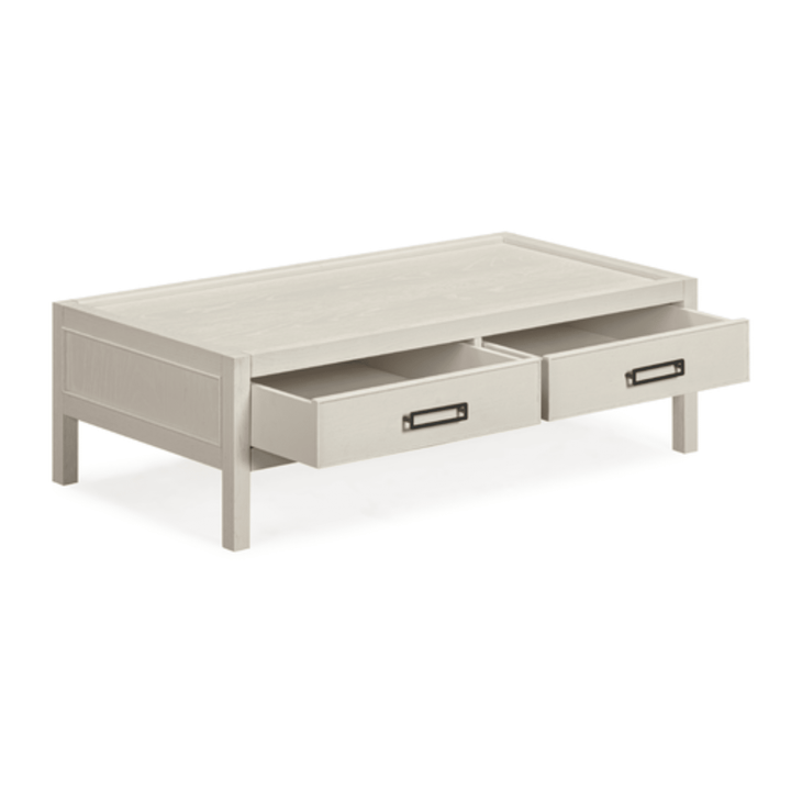 Soho White Oak Veneer 2 Drawer Coffee Table Furniture 