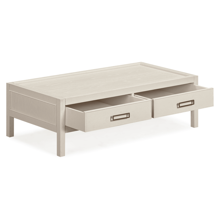 Soho White Oak Veneer 2 Drawer Coffee Table Furniture 