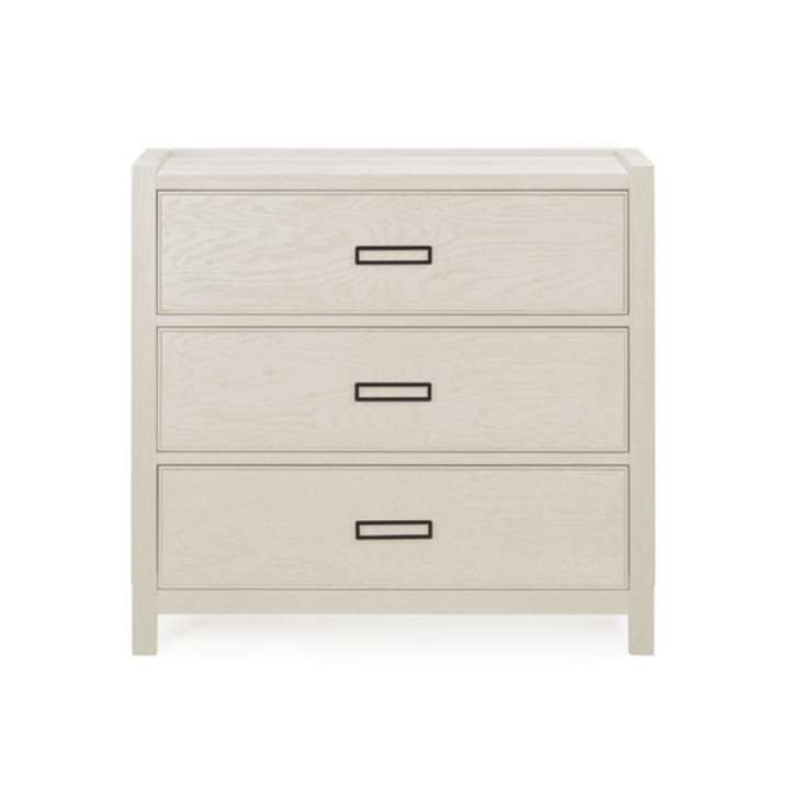 Soho White Oak Veneer 3 Drawer Chest Furniture 
