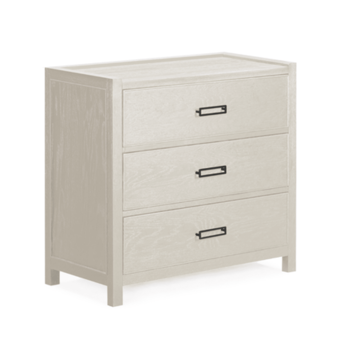 Soho White Oak Veneer 3 Drawer Chest Furniture 