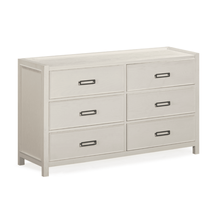Soho White Oak Veneer 6 Drawer Chest Furniture 