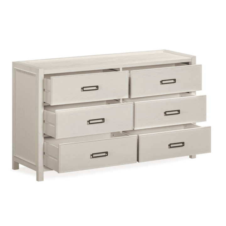 Soho White Oak Veneer 6 Drawer Chest Furniture 