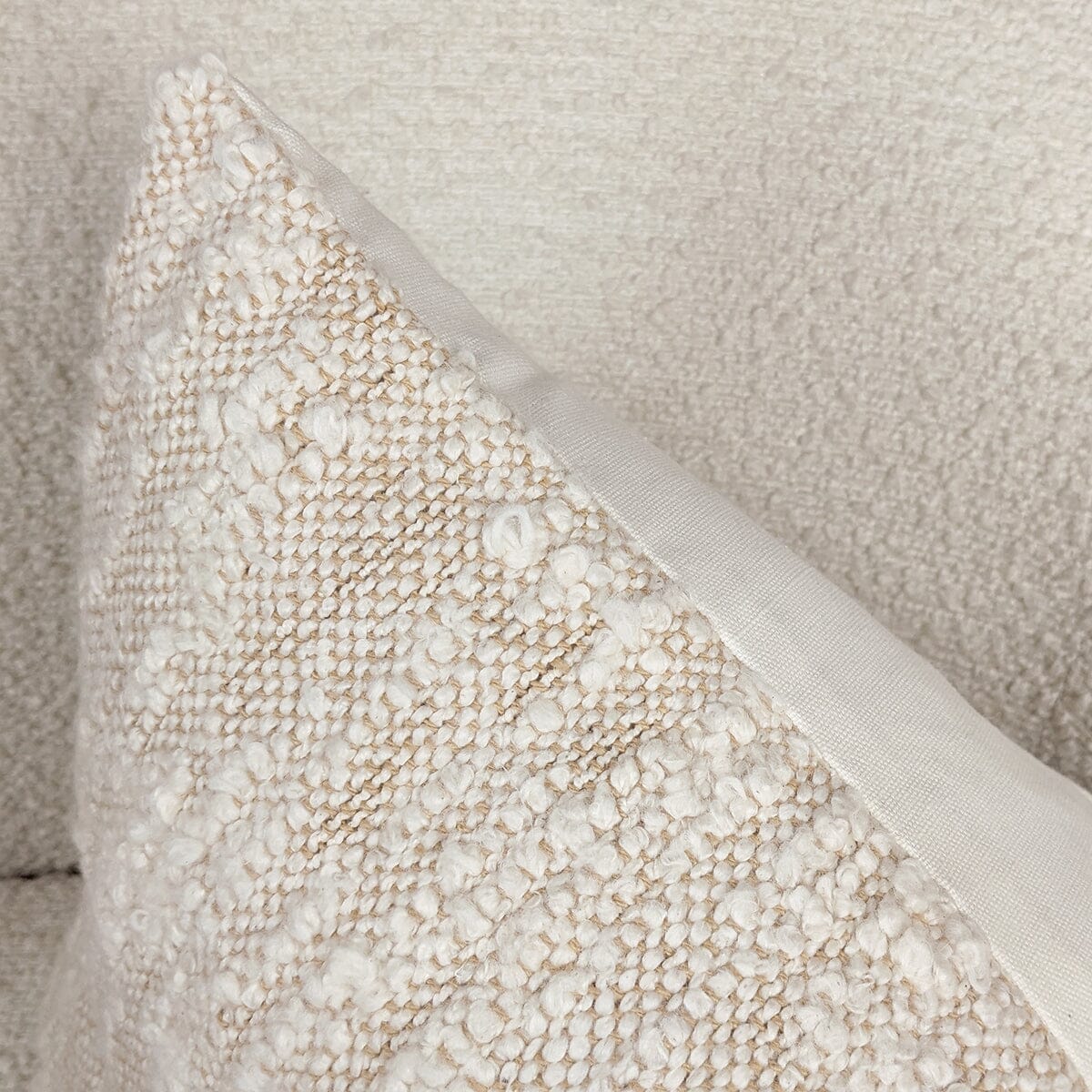 Solace Natural Woven Textured Bolster Cushion - 60x40cm Textiles 