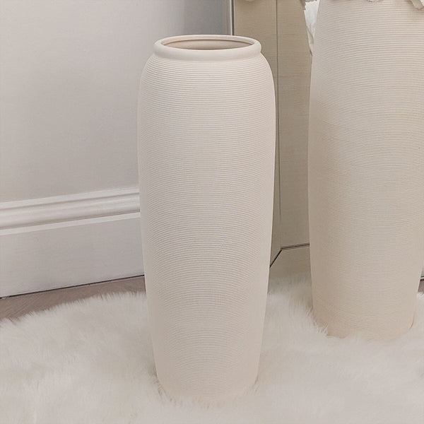 Solis Large Stone Ceramic Neutral Vase Accessories 