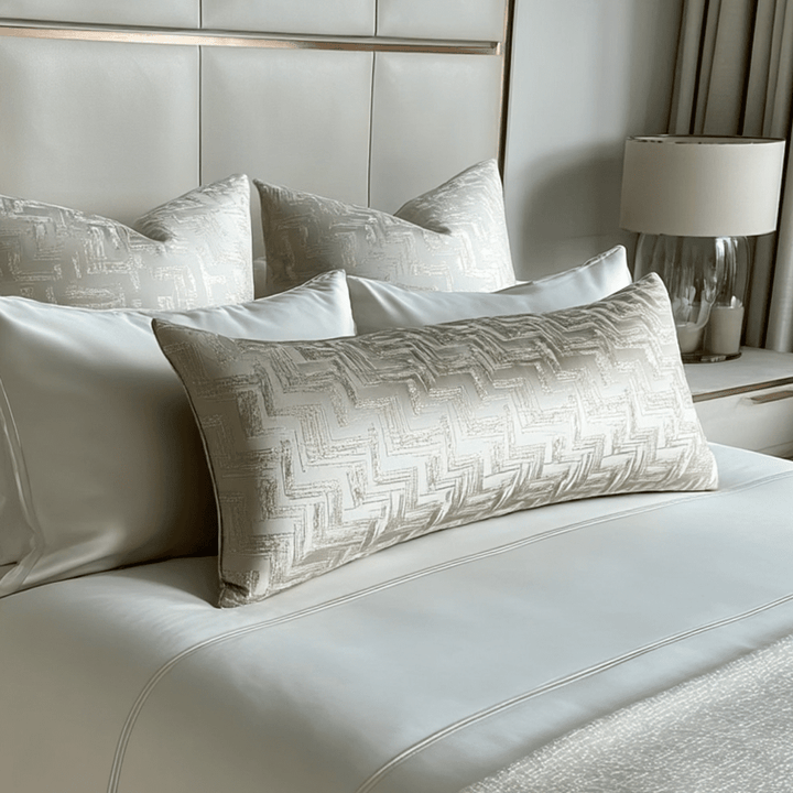 Sorrel Cream & Gold Long Bolster Cushion - 90x35cm Accessories 