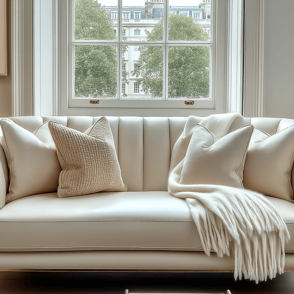Sotani Cream Woven Tasselled Throw Textiles 
