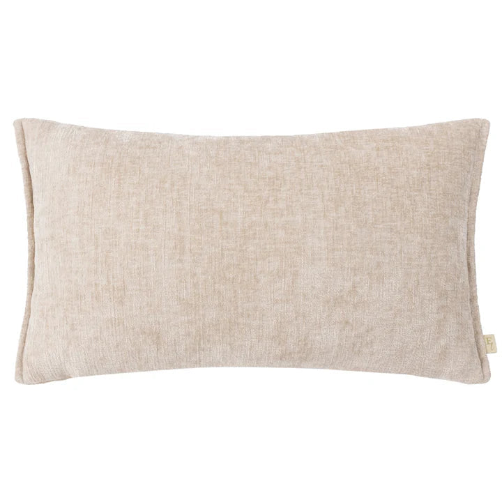 Souffle Cream Woven Cushion with Oxford Border - 30x50cm Textiles 