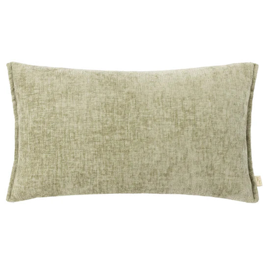 Souffle Sage Green Woven Cushion with Oxford Border - 30x50cm Textiles 