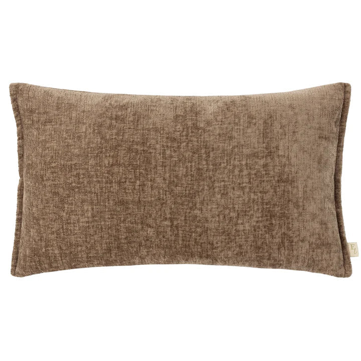 Souffle Taupe Woven Cushion with Oxford Border - 30x50cm Textiles 