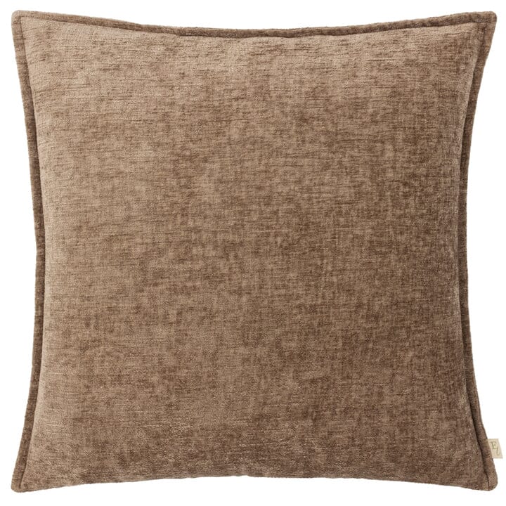 Souffle Taupe Woven Cushion with Oxford Border - 50x50cm Textiles 