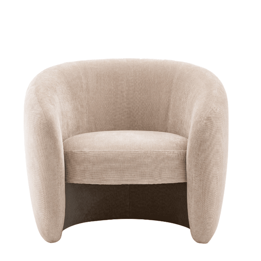 Stockholm Cream Textured Curved Accent Chair Furniture 