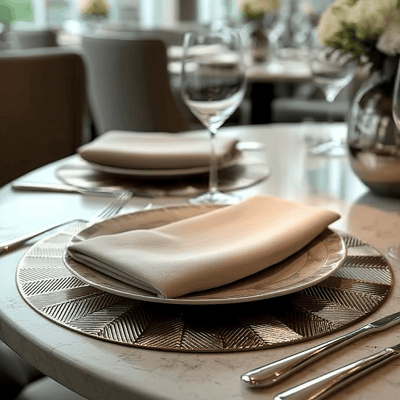 Sunburst Gold Round Placemat Accessories 