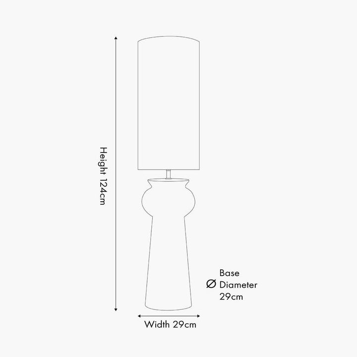 Susille Black Ceramic Floor Lamp with White Shade Lighting 