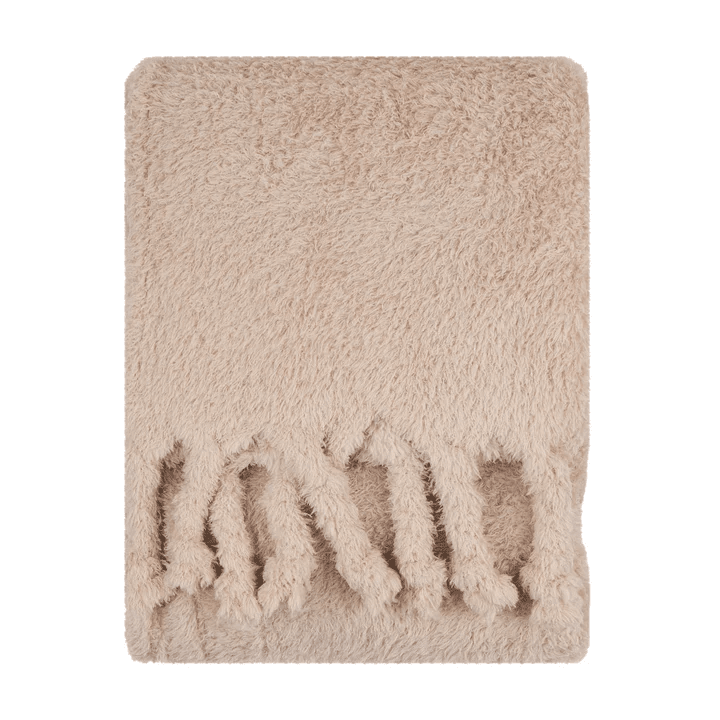Sydney Oatmeal Sherpa Tasselled Edge Throw Textiles 