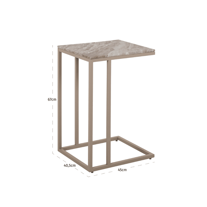 Sylvaine Taupe & Marble Sofa Table Furniture 