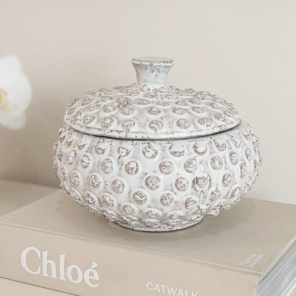 Sylvie Bobbled Distressed Decorative Jar