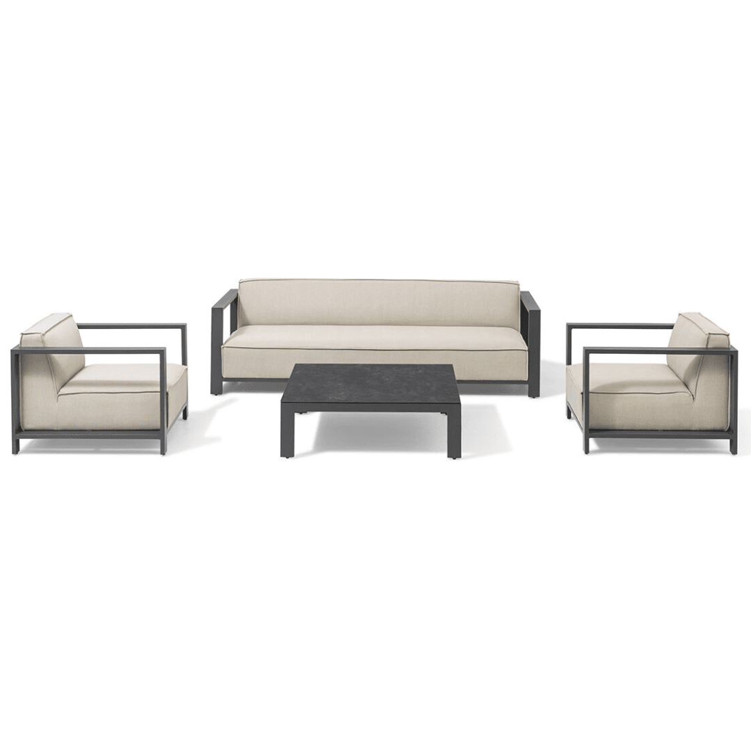 Syros Furniture 3 Seater Sofa & Chairs Set with Coffee Table Furniture 