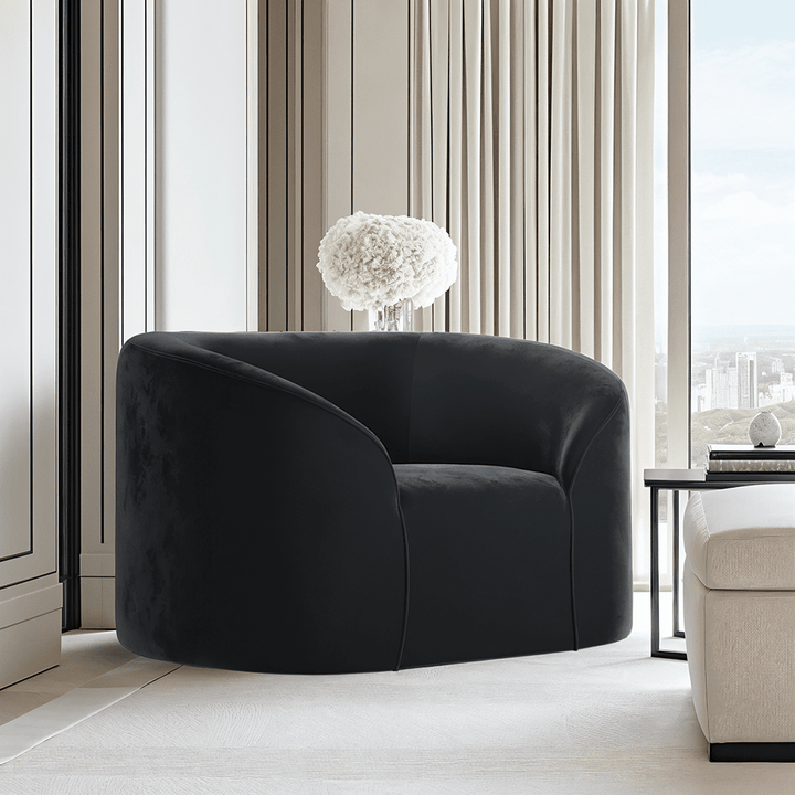 Accent Chairs Black Velvet Club Chair Living Room Black Velvet And