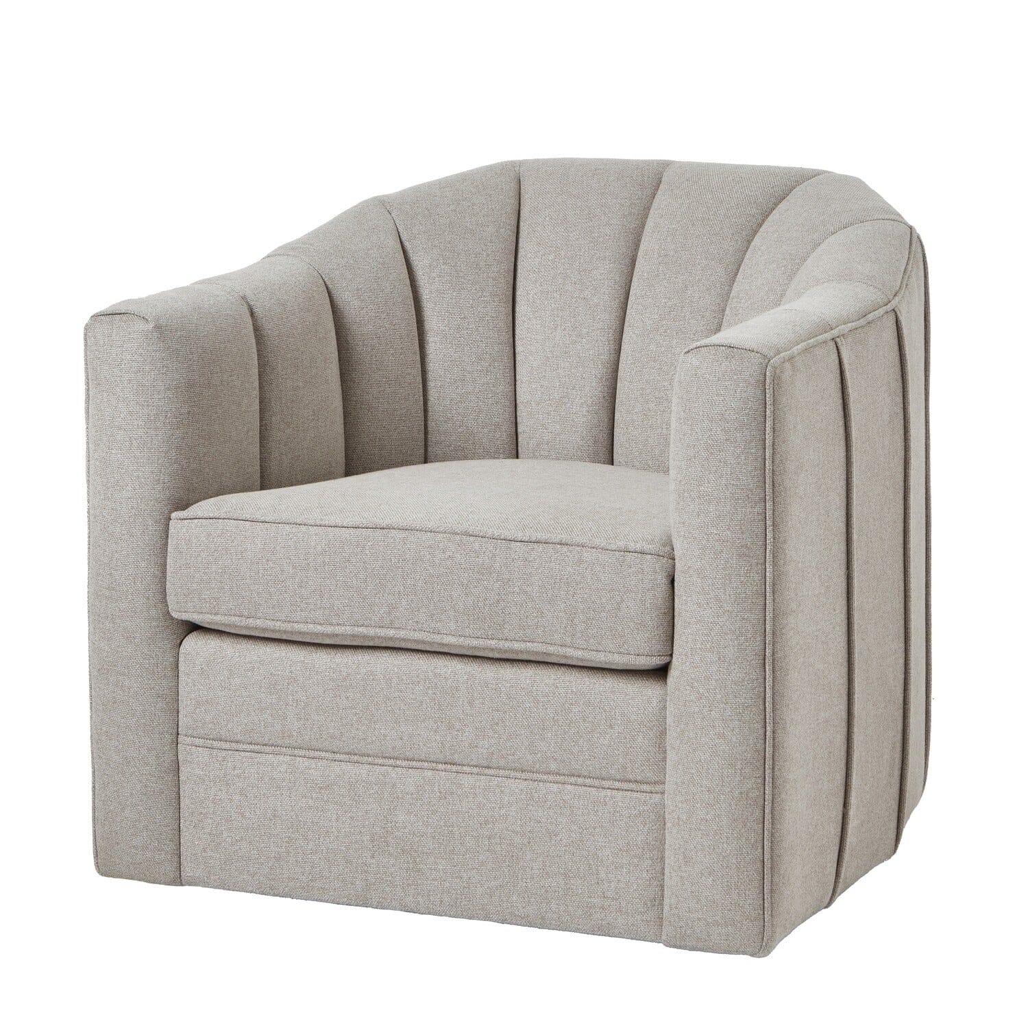 Tage Oatmeal Twill Swivel Armchair Furniture 
