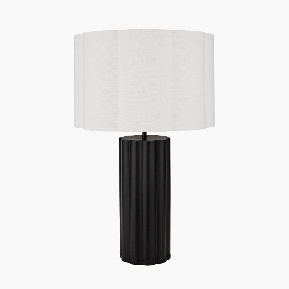 Tala Black & Cream Scalloped Table Lamp Lighting 