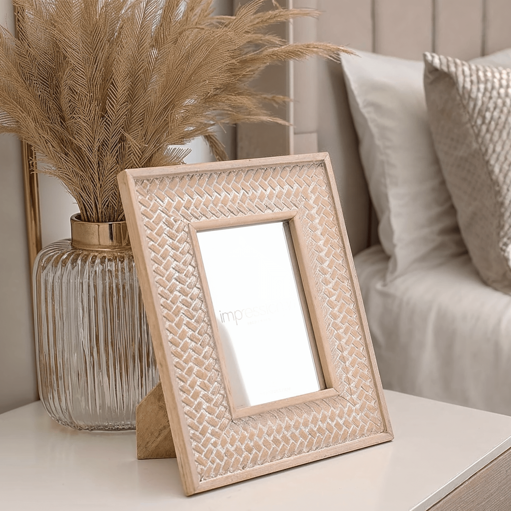 Talulla Whitewashed Wooden Photo Frame - 4x6" Accessories 