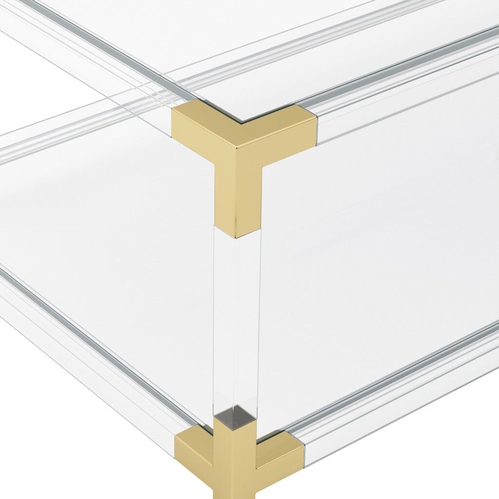 Taormina Acrylic Coffee Table with Gold Accents Furniture 
