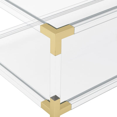 Taormina Acrylic Coffee Table with Gold Accents Furniture 