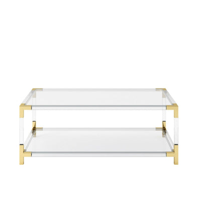 Taormina Acrylic Coffee Table with Gold Accents Furniture 