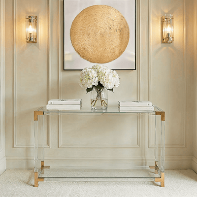 Taormina Acrylic Console Table with Gold Accents Furniture 