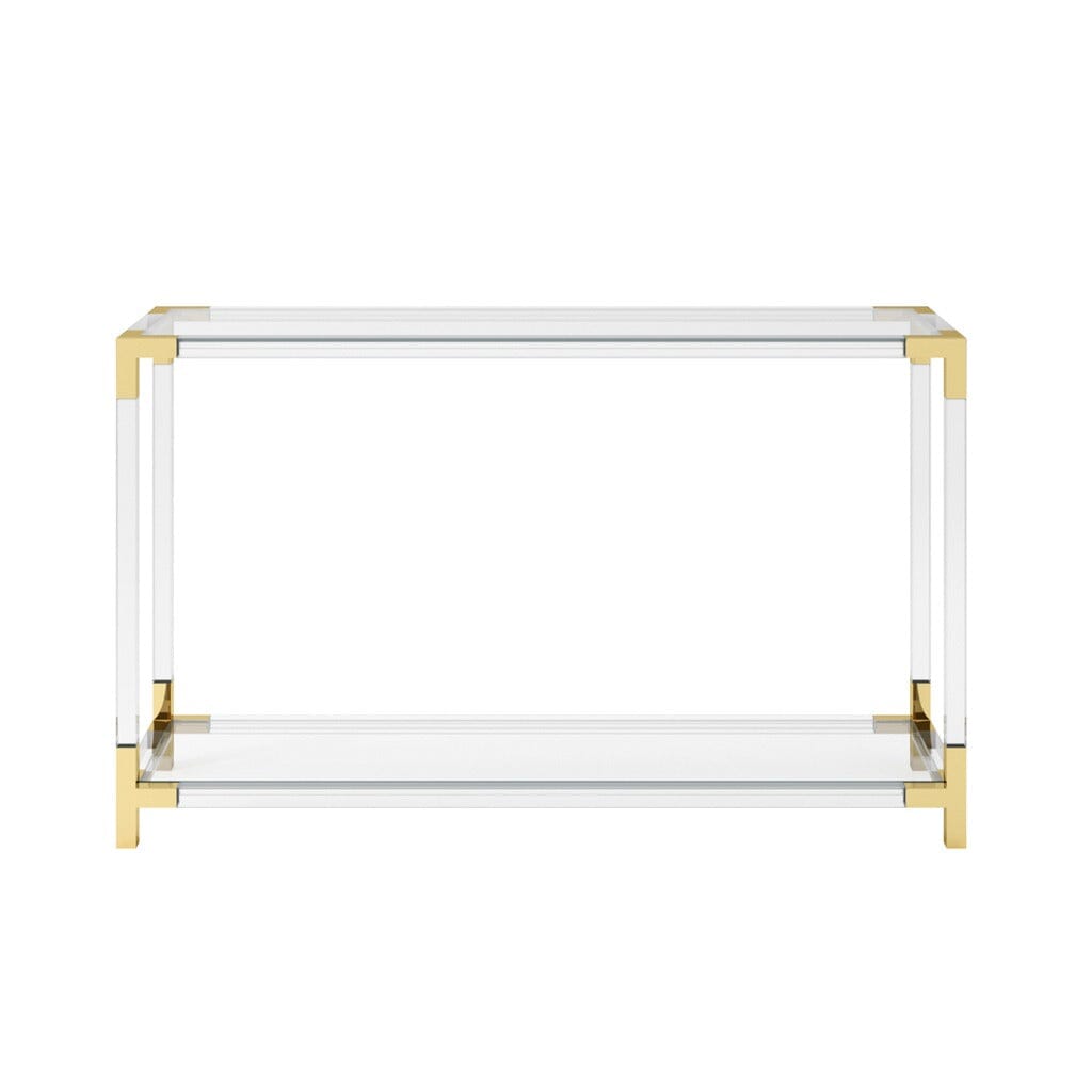 Taormina Acrylic Console Table with Gold Accents Furniture 