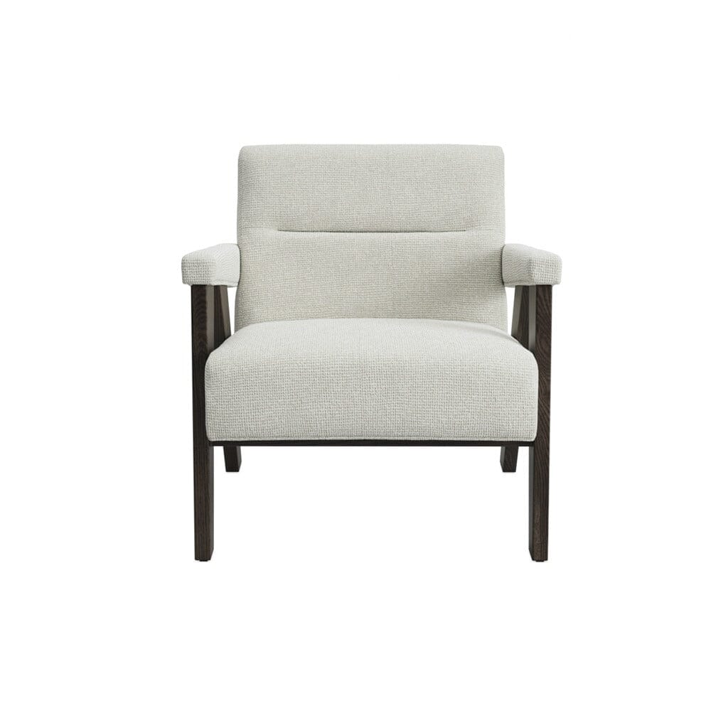 Tassimo Milk Textured Accent Chair with Walnut Legs Furniture 