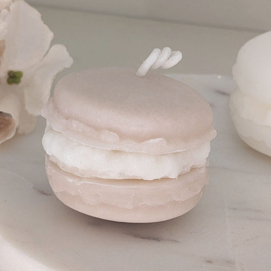 Taupe Mini Macaron Decorative Candle Fragrance 