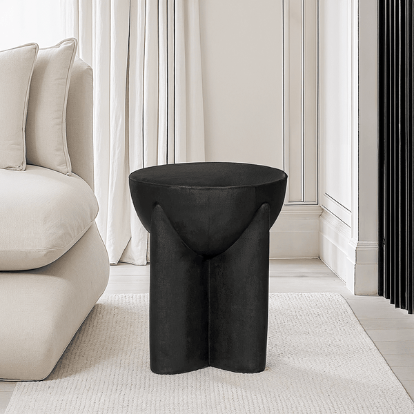 Tehran Black Round Side Table Furniture 