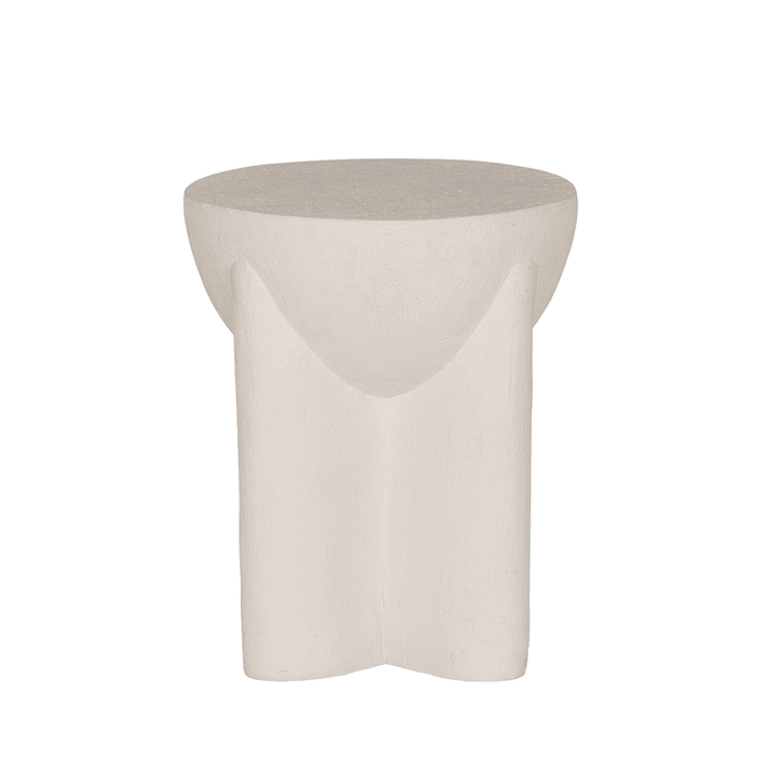 Tehran White Round Side Table Furniture 