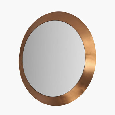 Tempus Large Burnished Gold Round Mirror Accessories 