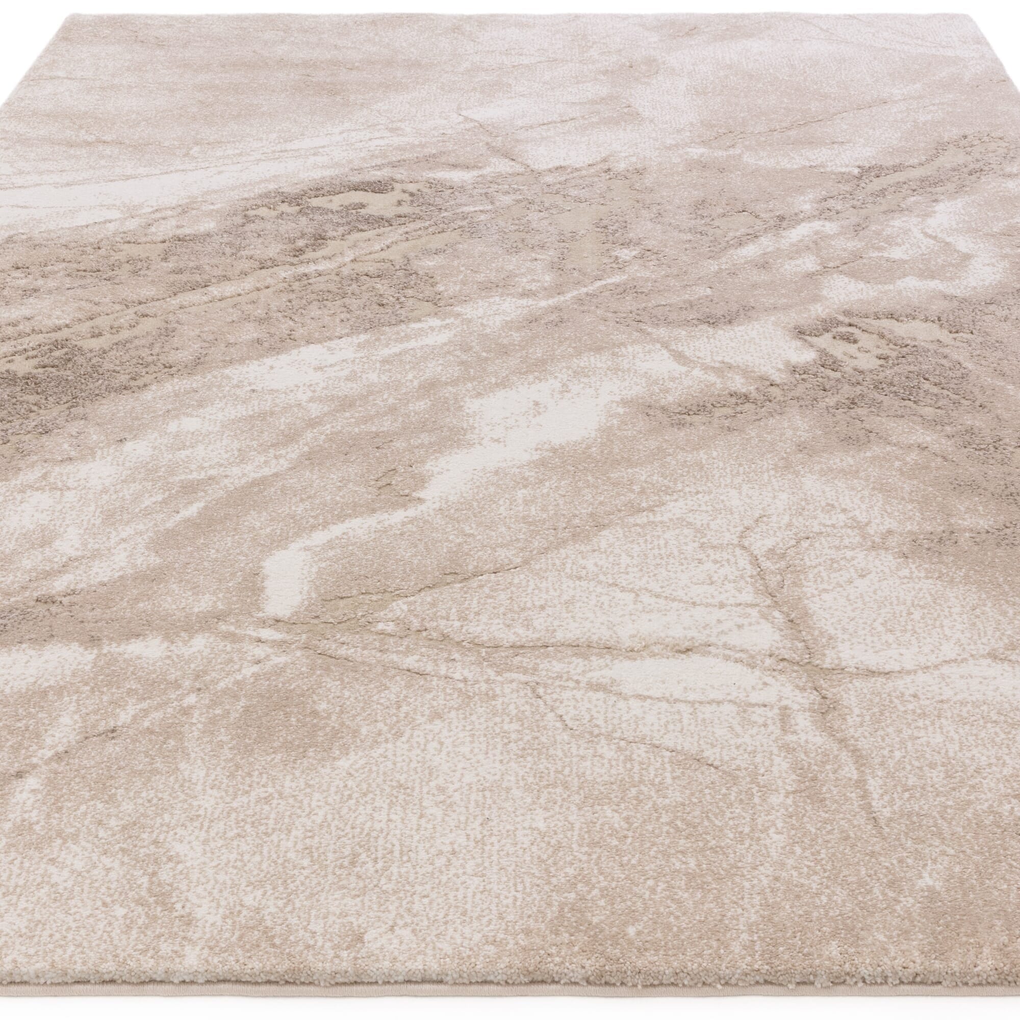 Terrena Beige & Cream Abstract Rug 