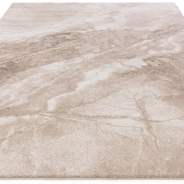 Terrena Beige & Cream Abstract Rug 