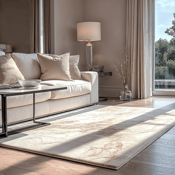 Terrena Beige & Cream Abstract Rug 