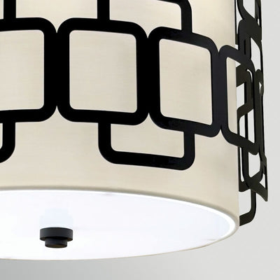 Tessera Black Geometric 3 Light Pendant Ceiling Light Lighting 