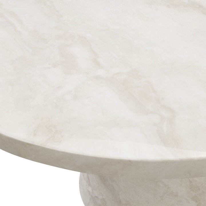 Thalassa Taupe Marble Round Dining Table Furniture 