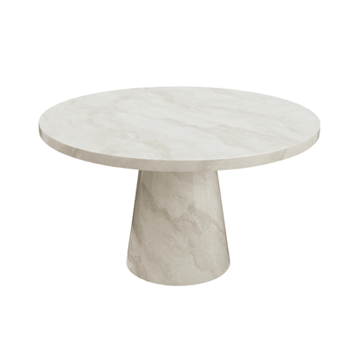 Thalassa Taupe Marble Round Dining Table Furniture 