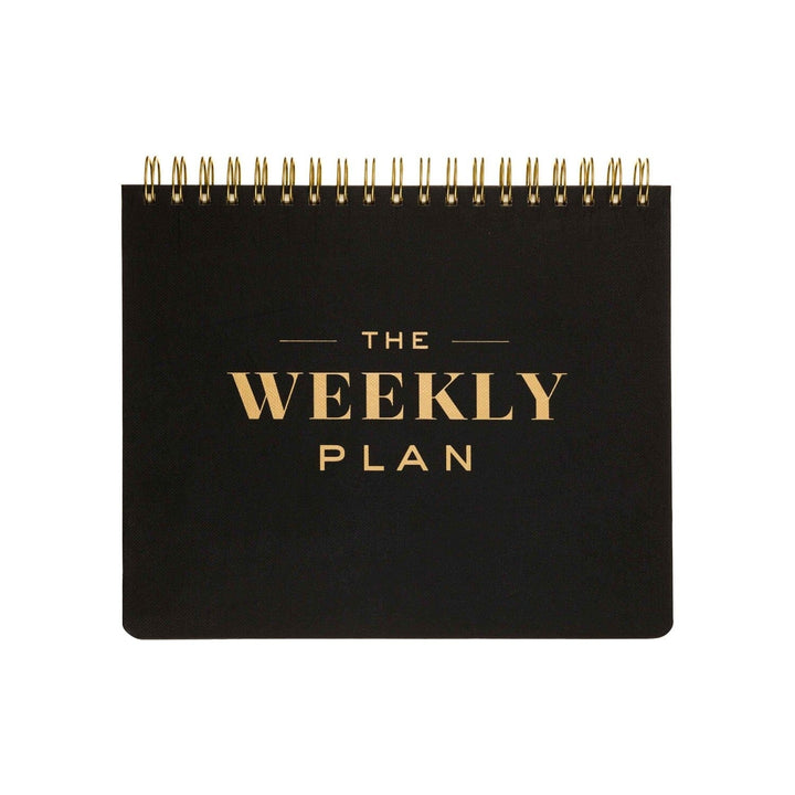 The Weekly Plan Black & Gold Desk Planner Accessories 