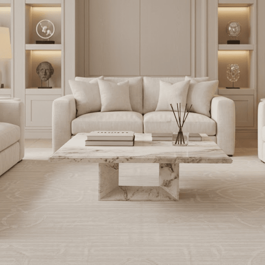Thea Mocha Marble Coffee Table Table Furniture 